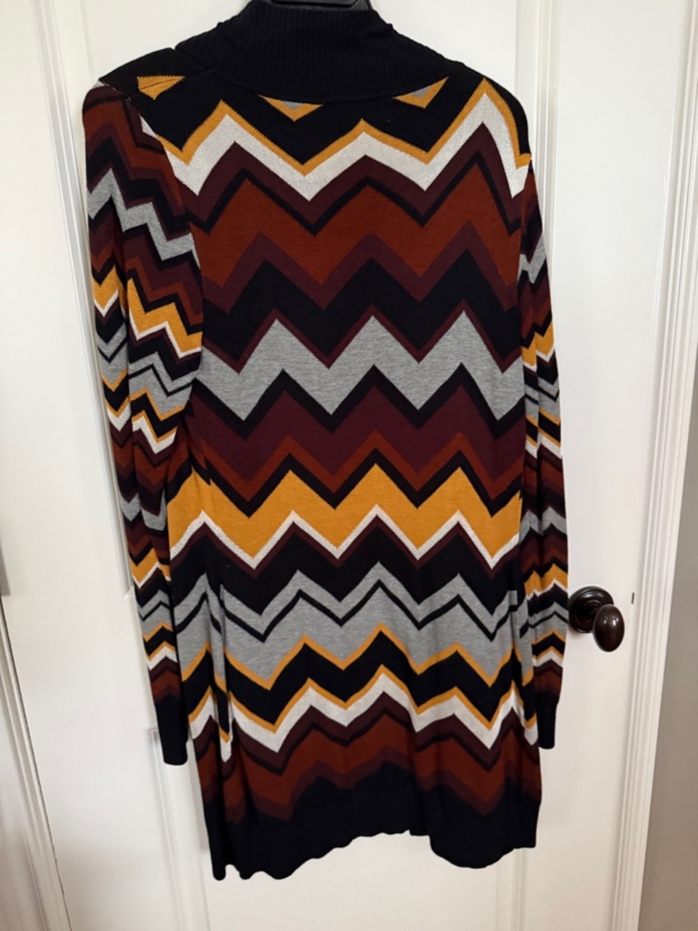 Missoni for Target Chevron Knit Cardigan in Rust, Mustard, Black, brown & Gray - Picture 3 of 8